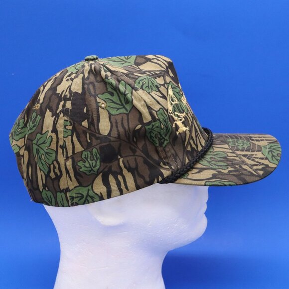 Entergy Camo Rope Hat "Don't Monkey Around Power Lines" Vtg Snapback Cobra Caps - Picture 3 of 7